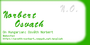 norbert osvath business card